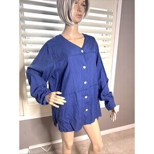 JKLA California LARGE 100% Silk Blouse Button Up